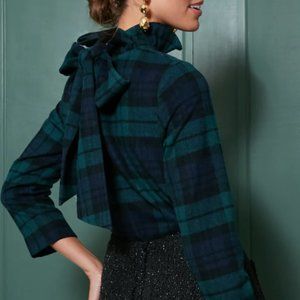 Tuckernuck Blackwatch Plaid Faye Blouse (S)